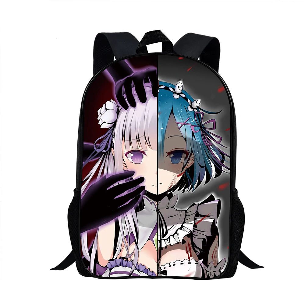 Рюкзак Re: Zero Hajimeru Isekai Seikatsu для девочек-подростков, Сумка с аниме Rem, детские школьные сумки, детские рюкзаки mochila