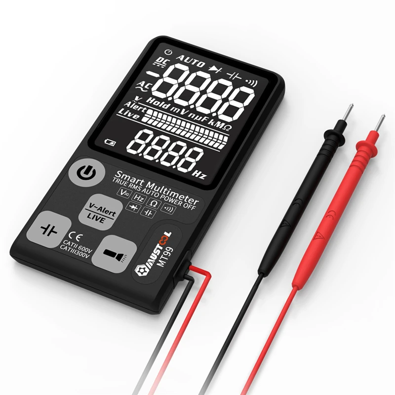 Kopen MUSTOOL MT99 True RMS 9999 Telt Digitale Multimeter Ultra grote EBTN Lcd scherm 3 Line Display Volledig Auto  Range DMM Verbeterde