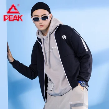

PEAK Design Sports Jacket Men 2020 Spring New Sportswear Warm Knitted Open Chest Sports Casual Clothes Men's Sports Jacket