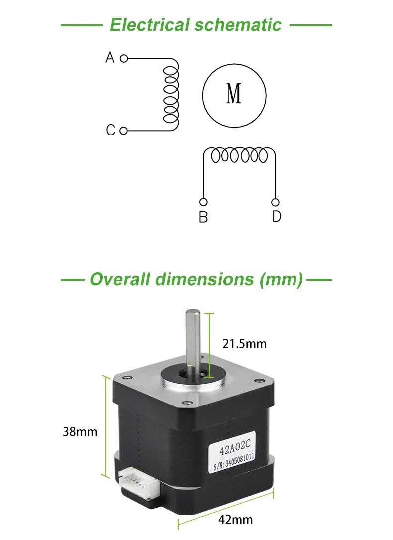 42a02c stepper motor datasheet Clearance