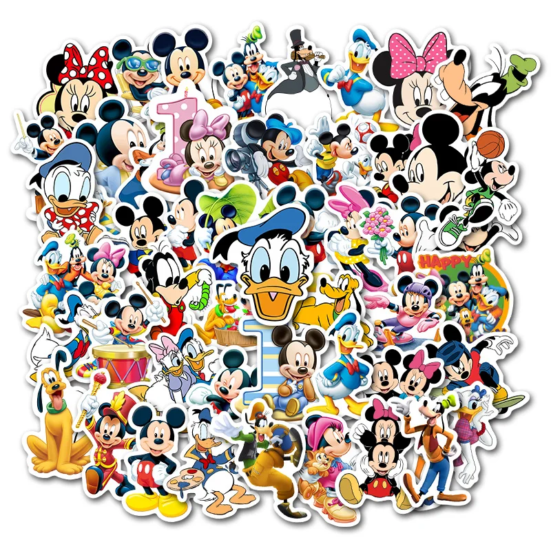 50 PCS Disney Mickey Mouse Sticker no repeating cartoon children