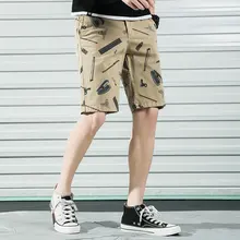 Хорошие летние повседневные мужские шорты Карго Гавайские шорты с принтом свободные винтажные размера плюс одежда высокого качества мужские короткие штаны