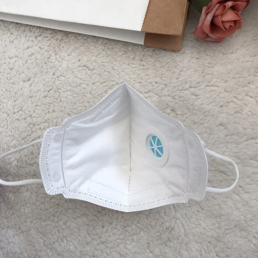 

In stock!20Pcs KN95 protection mask dustproof anti-smoke children Breath valve Mouth PM2.5 Mask Hot