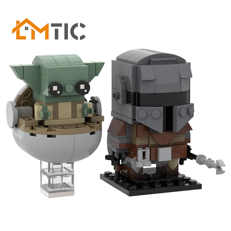 

BuildMOC Star Series Wars Mandalorian and Baby Yodaed 226pcs Building Blocks Diy Toys Bricks Creative Xmas Gift For Kids