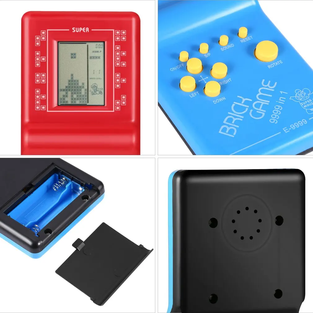 Классический тетрис Ручной ЖК-электронная игра игрушки забавная кирпичная игра загадка портативная игровая консоль случайный цвет