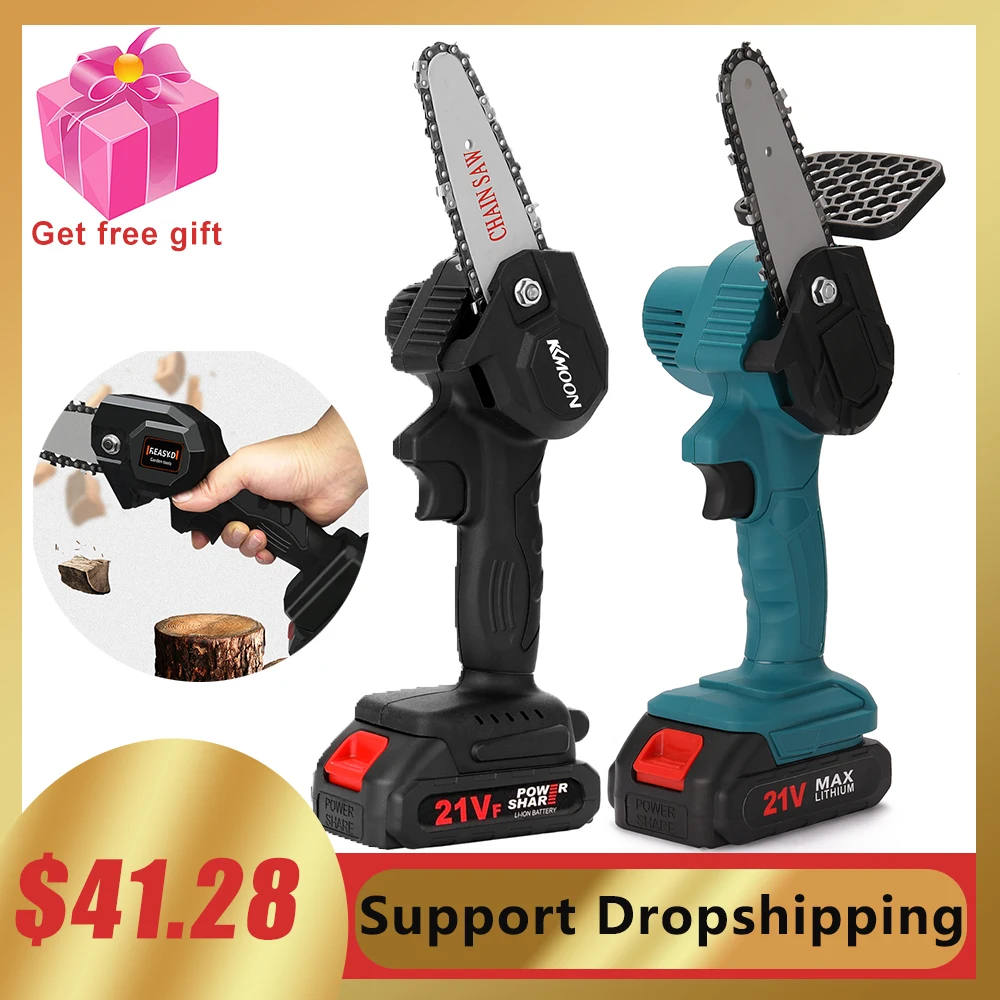 Mini Electric Saws Rechargeable Electric Pruning Saw Woodworking One-handed Electric Chainsaw Garden Logging 21V Lithium Battery