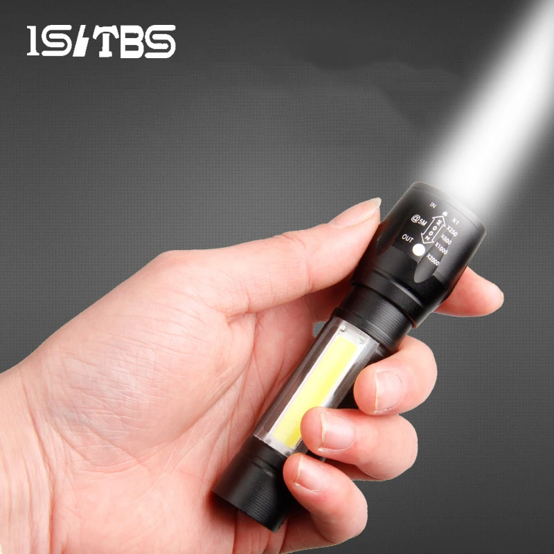 Mini lampe torche Portable étanche et dextérieur, batterie intégrée, Rechargeable par USB, Rechargeable par USB, pour randonnée, pêche, Camping, collection LED
