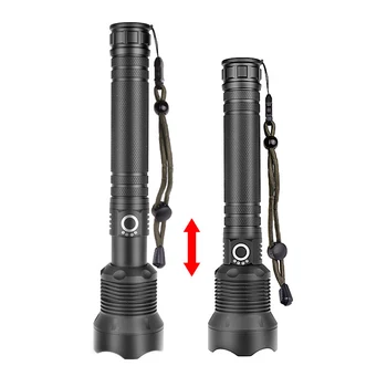 

Newly USB Charging LED Flashlight Alloy High Power Telescopic Power Display for Outdoor BN99