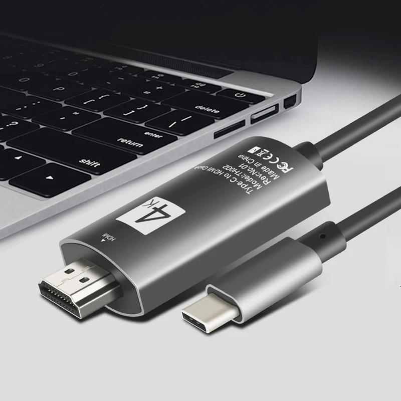 USB-C type-C к HDMI 4K* 2K UHD HDTV адаптер для samsung Galaxy S8 S8+ MacBook серый