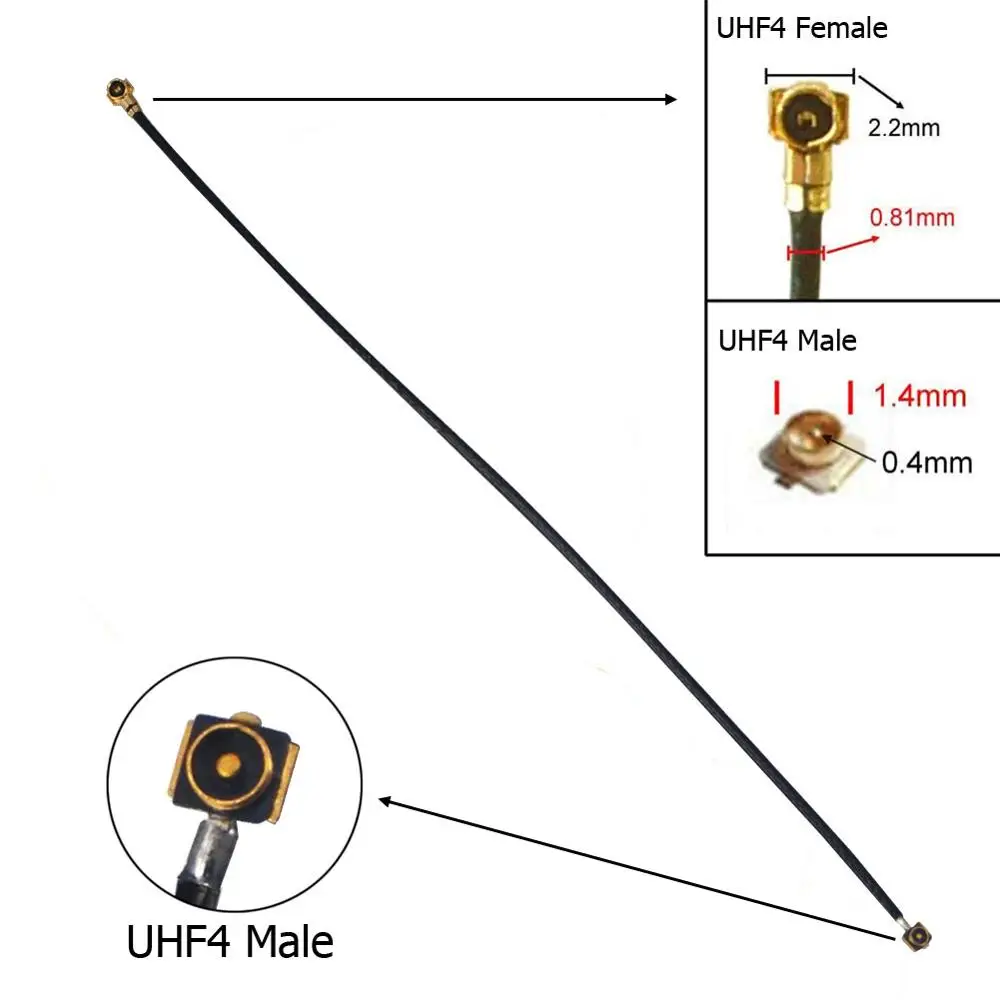10 шт. RF IPX IPEX MHF4 male to MHF 4 female 0 81 мм кабель Pigtail коаксиальный Джемпер см антенный для