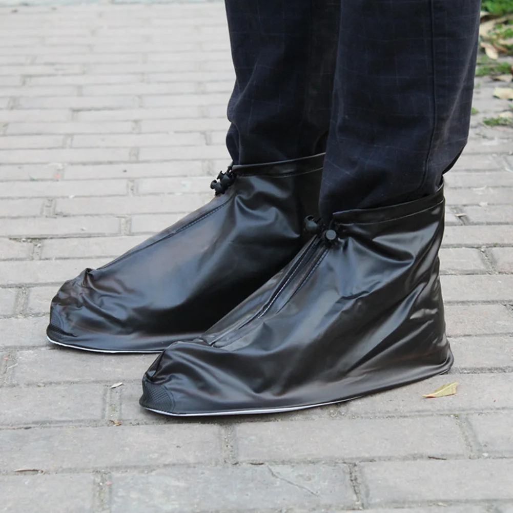 

High Quality Thicker Non-slip Platform Rain Boots Men Women's Rain Waterproof Boots Cover Heels Boots Reusable Shoes Covers