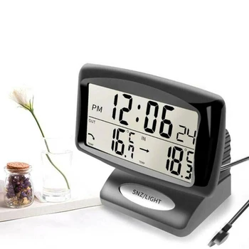 

Automotive supplies electronic internal and external dual temperature vehicle electronic clock watch vehicle thermometer