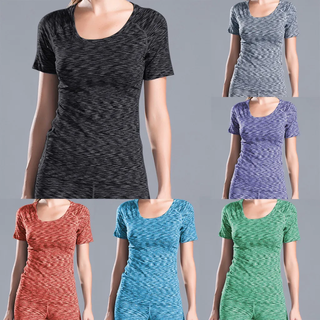 Йога Топ Фитнес-Спорт Топ дышащий Быстросохнущий Спортивный Топ для женщин Твердые спортивные топы для женщин тренировки# c8