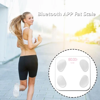 

8-electrode Body Fat Scale USB Charging LED Screen Bluetooth Weight Scales Digital Body Fat Scales Mini Smart Weighing