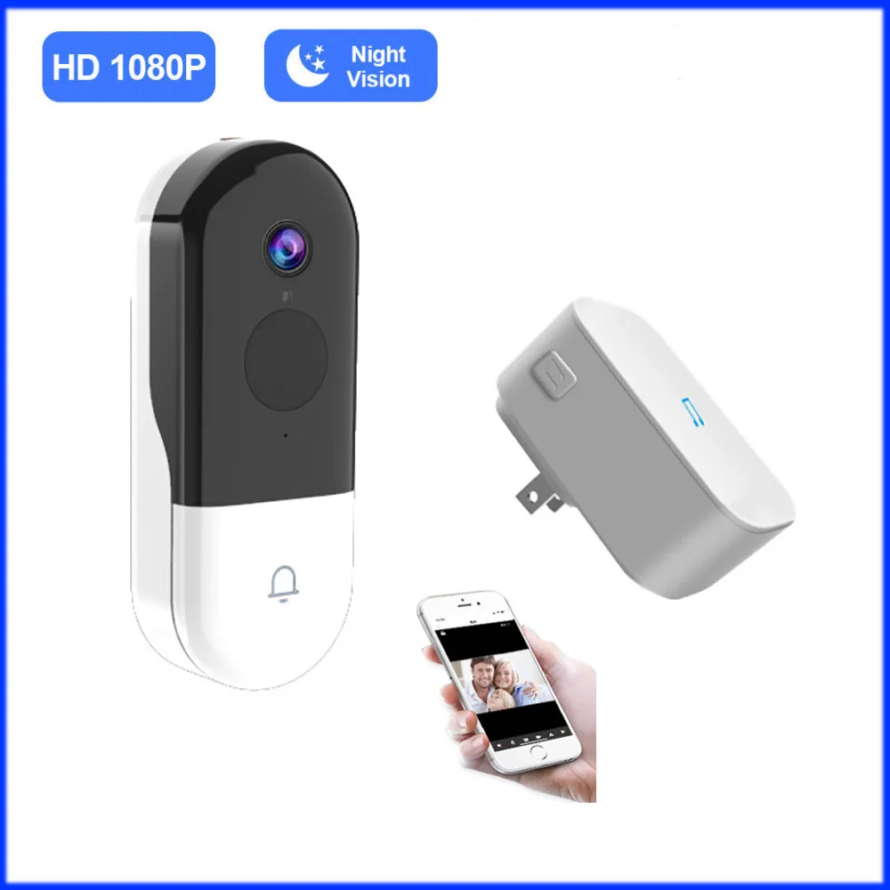 Видеодомофон с разрешением 1080p Wi-Fi ИК-подсветкой и функцией ночного видения |