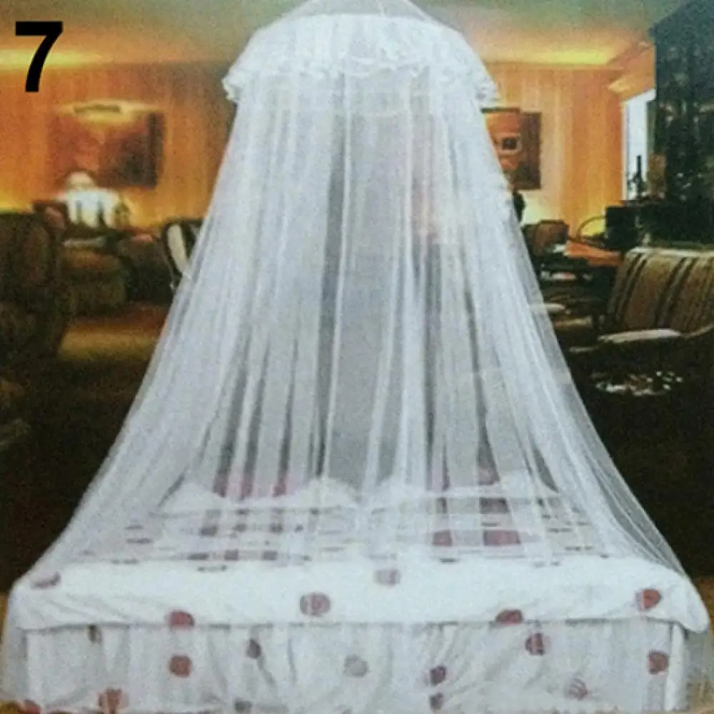 Elegant Lace Insectes Bed Canopy Netting Curtain Round Dome Mosquito Net Bedding