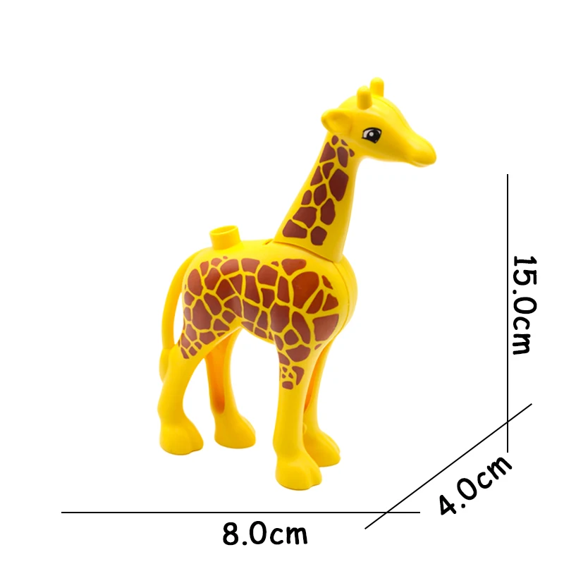 Big Size Building Blocks Animal Accessories Farm Figures Pig Rabbit Chicken Duck Dog Cat Bird horse Cow Sheep DIY Toys Gifts