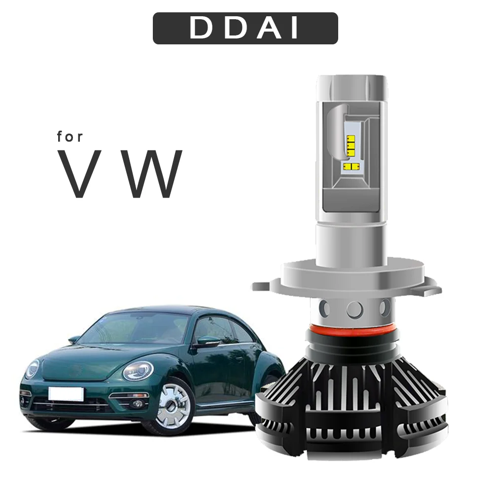 

DDAI led headlight h4 h7 lights for VW Beetle PASSAT SANTANA SKODA multivan Touareg fit car accessory high low beam lamp
