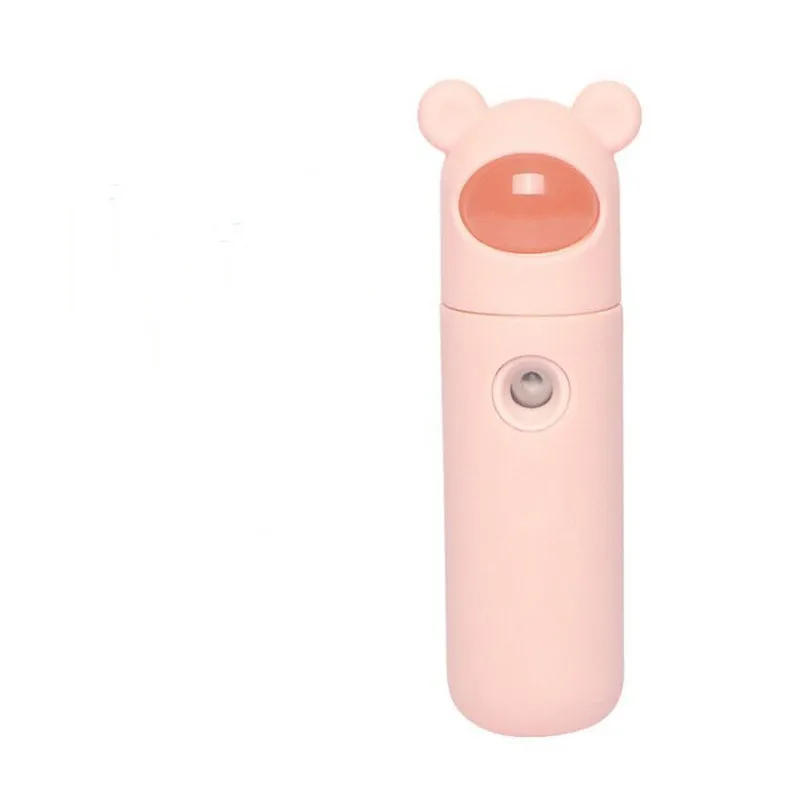 Bear USB Pink Air Humidifier Bear Rabbit Portable Clean Care Skin Nano Spray Aroma Diffuser Facial Hydrating Spray Steamer - Цвет: Bear