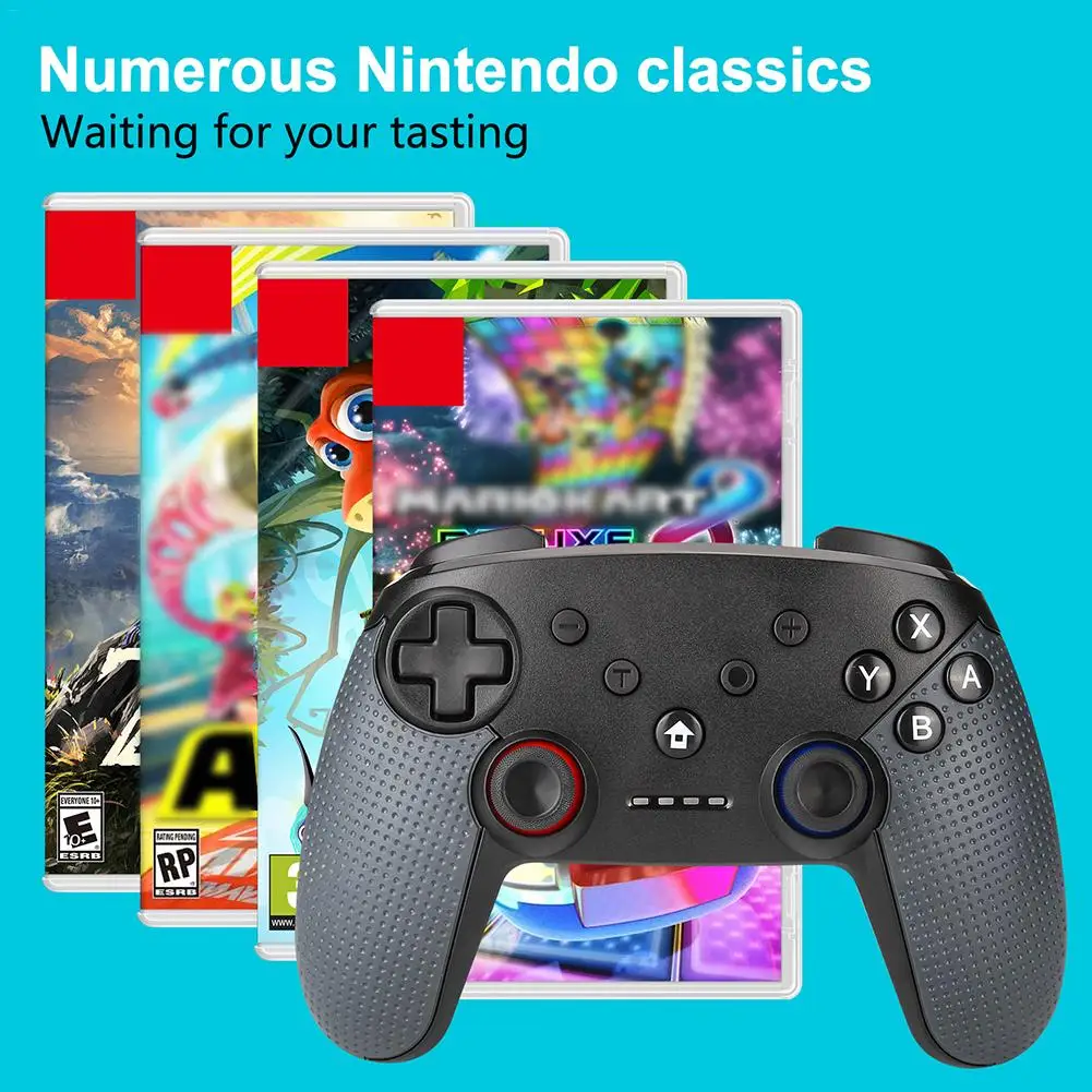Wireless Gamepad Bluetooth 500mAh With LED Controller Joypad Joystick Bluetooth Gamepad For Switch