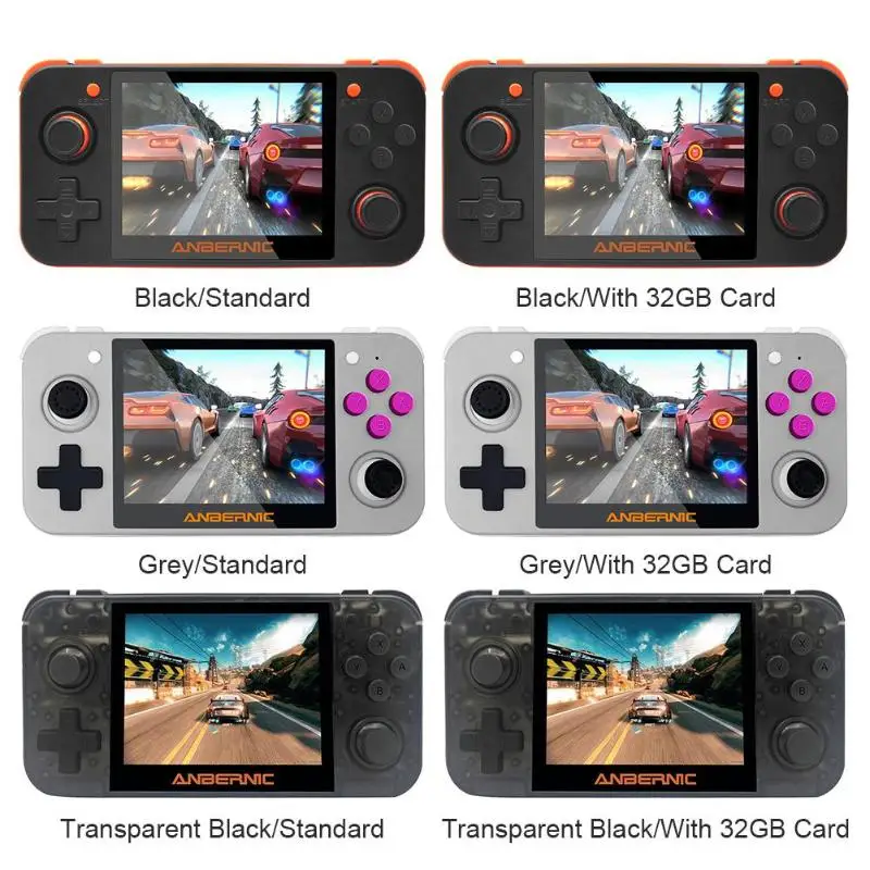 New Retro Game RG350 Video Game Handheld game console MINI 64 Bit 3.5 inch IPS Screen 16G+32G TF Game Player RG 350 PS1 Dropship