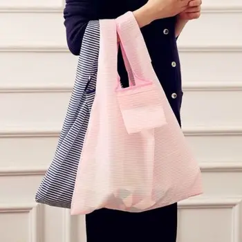 

New Portable Foldable Handy Bag Environmentally Friendly Reusable Tote Pouch Oxford Recycle Storage Handbag for drop shipping