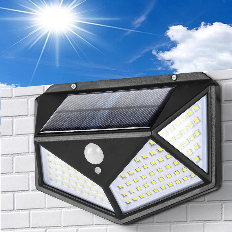Livre à Prova Luz de Parede ao ar Luz para Quintal Pces Solar Dwaterproof Água Jardim Luz 3 Modos Sensor Movimento Rua Iluminação Noturna 8 Led 1 Lâmpadas solares