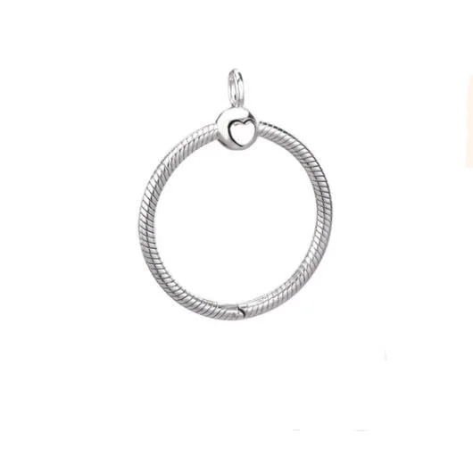silver middle 925 пробы серебряная подвеска Moments с буквой O для женщин, ожерелье, бусы, подвески, сделай сам, ювелирное изделие, подарок на день Святого Валентина - Окраска металла: silver middle