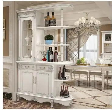 European partition cabinet room hall cabinet wine porch decoration baking paint white