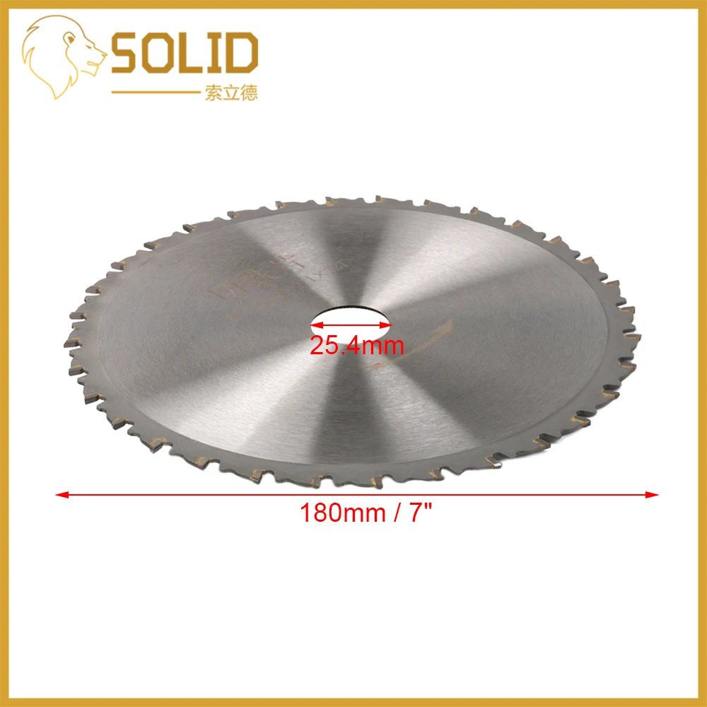 Пильное полотно 180 мм круглое колесо Диски циркулярная пила Лезвие для железа обычная сталь режущее отверстие 25,4 мм