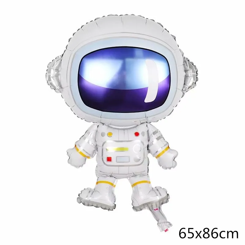 1pc giant Rocket astronaut foil balloons Baby Boy super hero Favor Toys HAPPY BIRTHDAY party decorations kids outer space balls