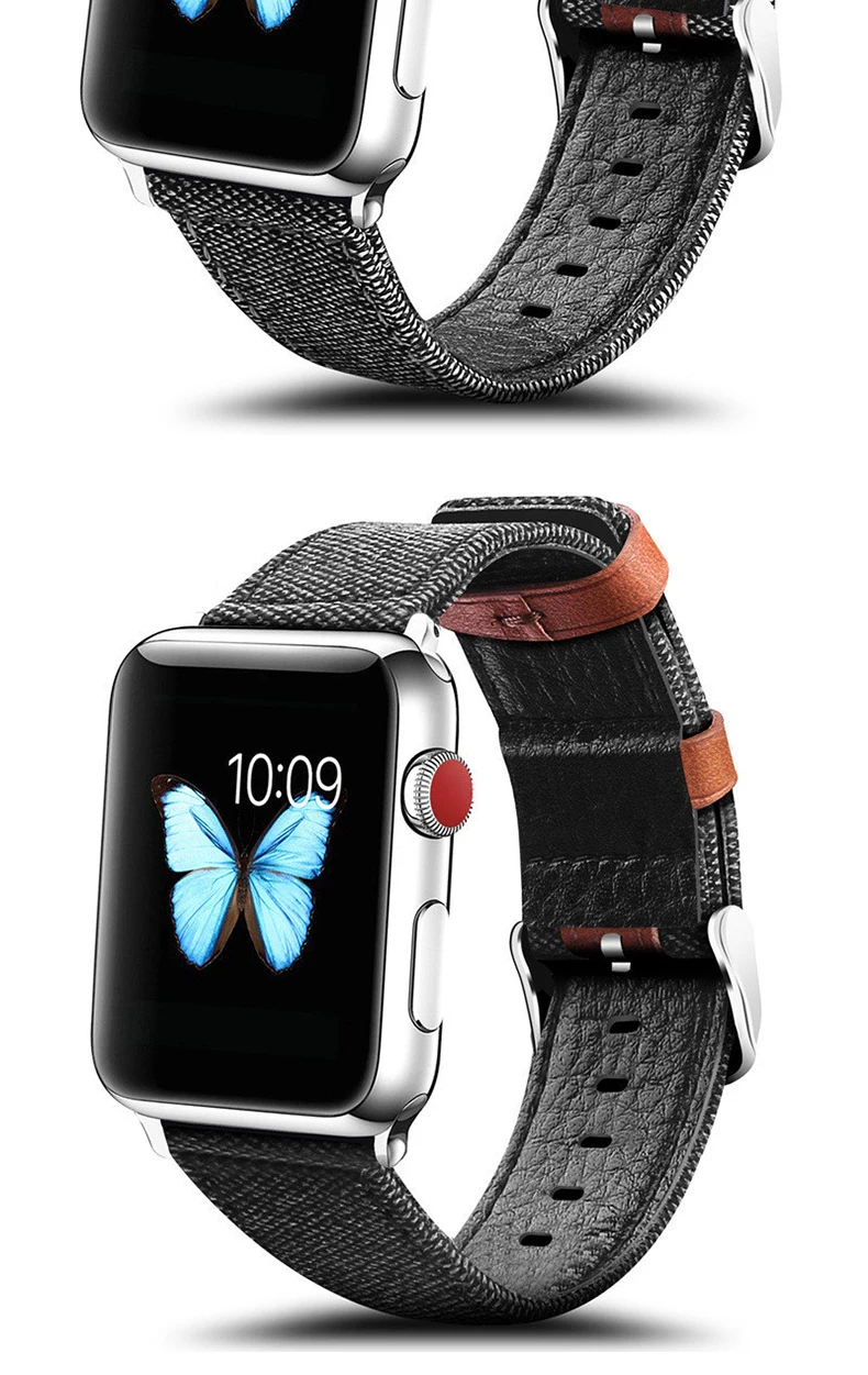 Подходит для apple Watch 5, Смарт-часы 38 мм/40 мм/42 мм/44 мм, нейлоновая ткань, кожа, ремешок для apple, модные часы 5, ремешок для apple