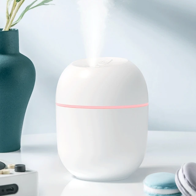 Portable Mini Humidifier, 220ml Small Cool Mist Humidifier, USB Personal  Desktop Humidifier for Baby Bedroom Travel Office Home, Auto Shut-Off, 2  Mist