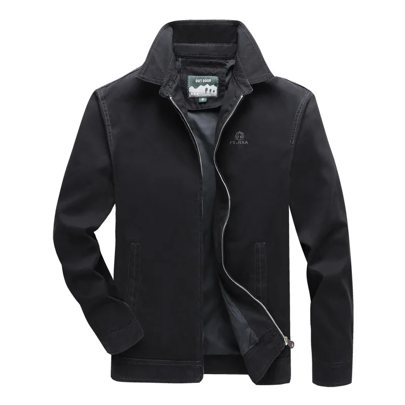 FGKKS Мужская Высококачественная куртка, Мужская куртка в стиле милитари, одноцветная куртка, Мужская Новая модная повседневная куртка, брендовая одежда - Цвет: Dark Blue