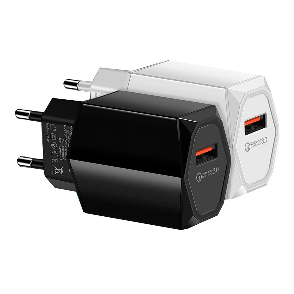 5V 2.4A Высокое качество AC/DC адаптеры Мощность поставки ЕС Стандартный быстрая Зарядное устройство USB Зарядное устройство QC3.0 для телефона, дорожная сумка для телефона