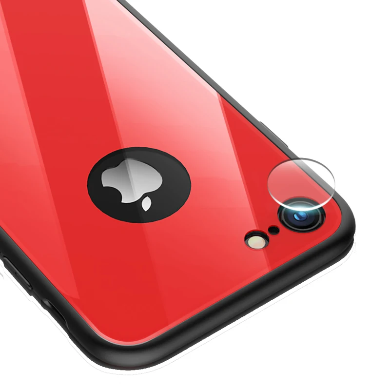 Футболка в роковом стиле, чехол для iPhone 8/8 Plus чехол, Блестящая Серия Стекло защита чехол для телефона для iPhone X/7/7 Plus, чехол