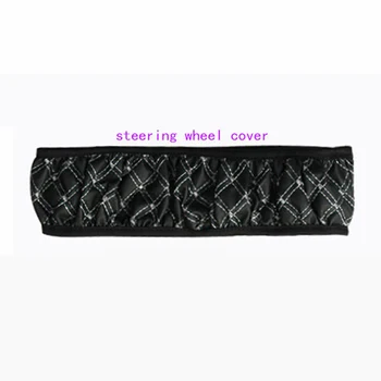 

Car Steering Wheel Cover PU Leather Non-Slip Decor Decoration 1pcs All Seasons