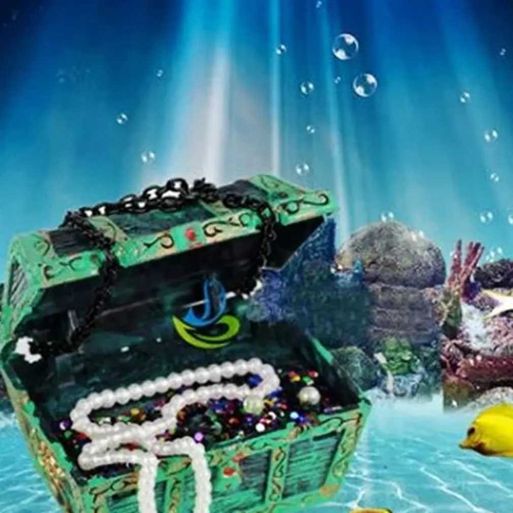 Diver Hunter сундук с сокровищами подводный Пейзаж орнамент мультфильм аквариум Аквариум Ландшафтный орнамент украшение