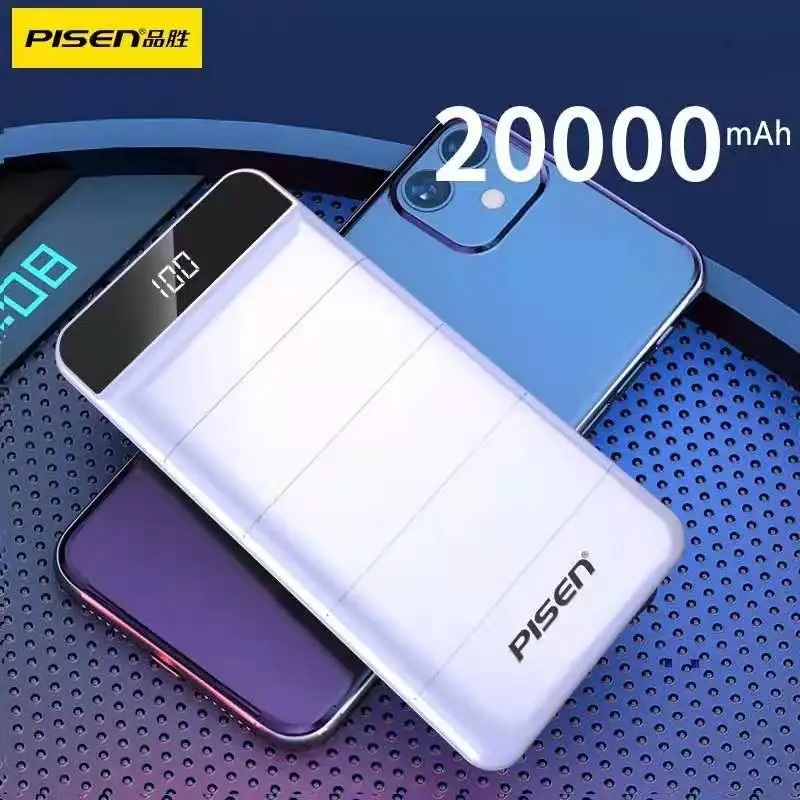 Внешний аккумулятор PISEN на 10000 мА · ч со светодиодной подсветкой 20000 ч|Внешние