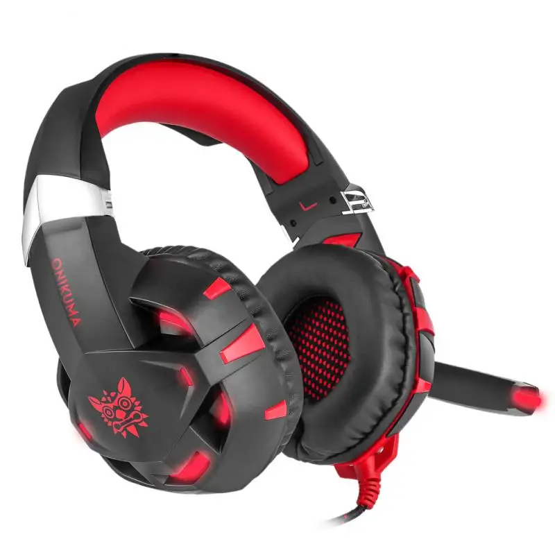 Новинка ONIKUMA K2 PS4 игровая гарнитура casque PC стерео наушники с гарнитурой с микрофоном светодиодный фонарь для ноутбука планшета