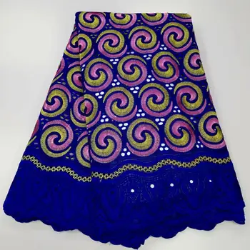 

Newcoming 5yards eyeylet comfortable African Dry Cotton Lace Fabric Nigerian swiss Voile Lace for dress F9JUL241