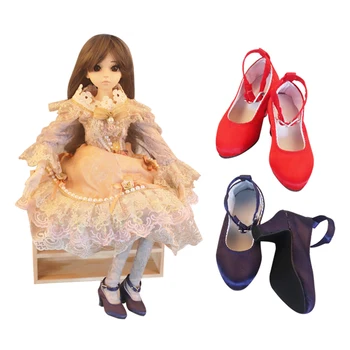 

1 Pair 1/3 BJD Doll Fashion Elegant High Heels Shoes Simple Ankle Strap For 60cm Dolls Clothes Accessories Girls Toys