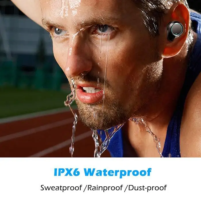 Мини беспроводные Bluetooth наушники сенсорный водонепроницаемый HD стерео гарнитура с шумоподавлением игровой головной убор с зарядным чехлом 3500 мАч