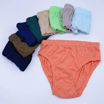 

12pcs/lot Solid Color Boys Underewears Kids Brief Underwear baby Panites suit 2-11years