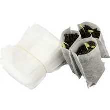 Sacs de culture de plantes en tissu non tissé biodégradable, 100 pièces, jardinière de croissance de semis, Pots de plantation, sac ventilé