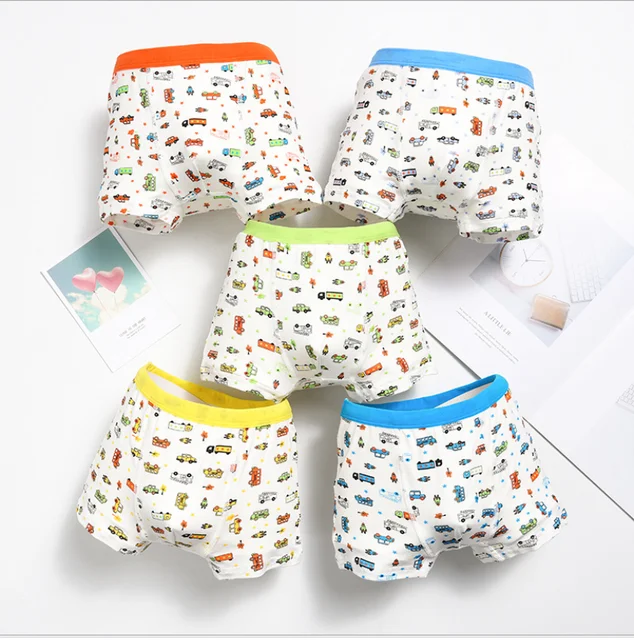 5Pcs/Lot Cartoon CARS Baby Kids Boys Boxer Brief Underwear Short