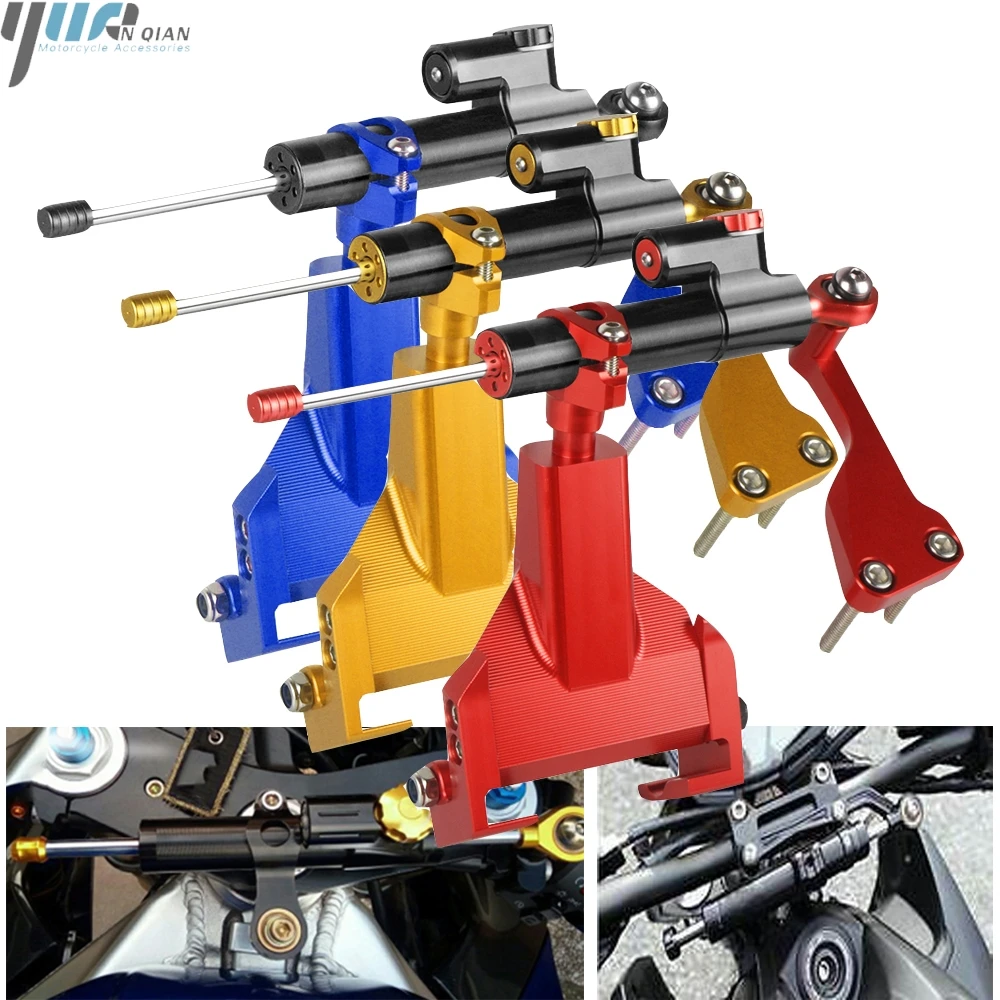 MT07 Motorcycle Steering Stabilizer Damper Mounting Bracket Kit For