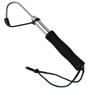 

Retractable Fishing Gaff Sharp Hook Fishing Gear Hook Tackle with Soft Handle Fish Lip Grip Handle Grab Carp Outdoor Fish Tool