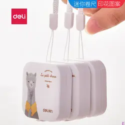 Deli – ruban à mesurer en cuir, mignon, Portable, règle de mesure à trois bandes souples 
