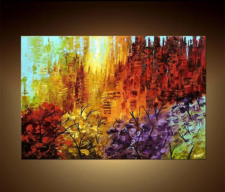 

100% Handmade Tree Art Landscape Oil Wall Art Contemporary Art Beautiful Artwork Paintings Home Decor Online